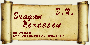 Dragan Mirčetin vizit kartica